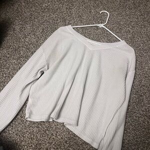 Women's White Textured Top